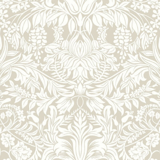 Lockwood Damask Beige Wallpaper