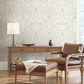 Lockwood Damask Beige Wallpaper