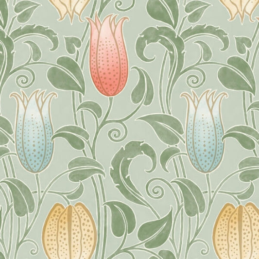 Canterbury Bells Sage Wallpaper