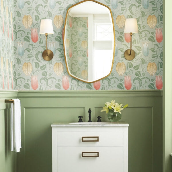 Canterbury Bells Sage Wallpaper