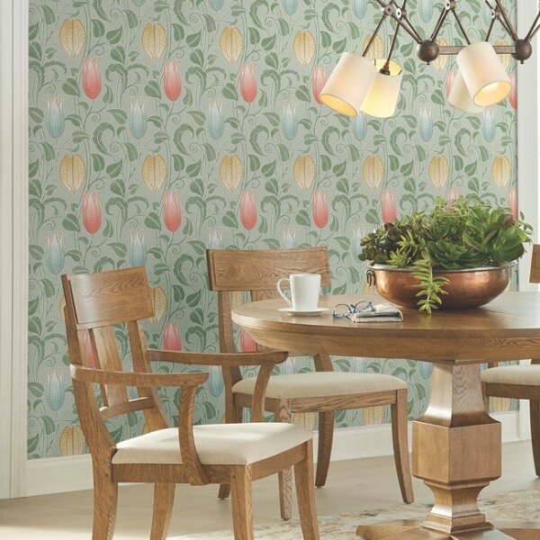Canterbury Bells Sage Wallpaper