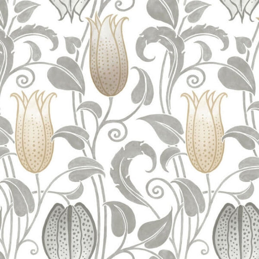 Canterbury Bells Neutral Wallpaper