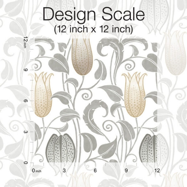 Canterbury Bells Neutral Wallpaper