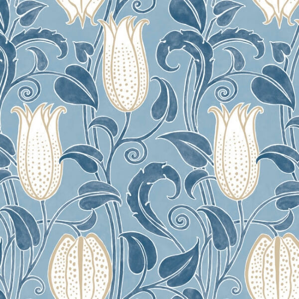 Canterbury Bells Blue Wallpaper