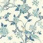 Fanciful Blue & White Wallpaper