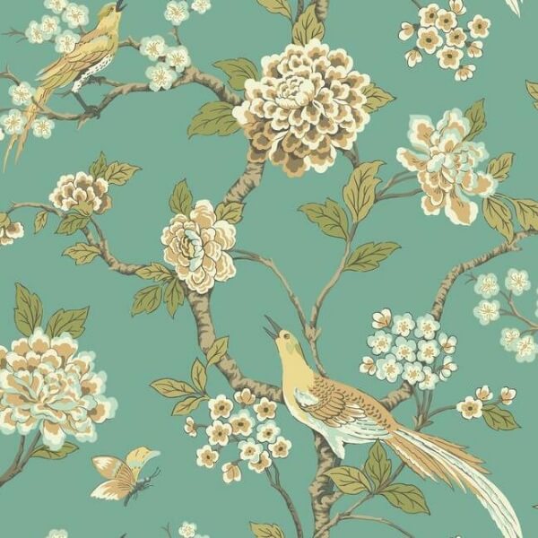 Fanciful Teal Wallpaper