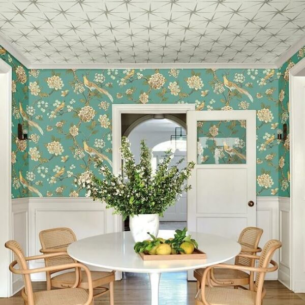 Fanciful Teal Wallpaper