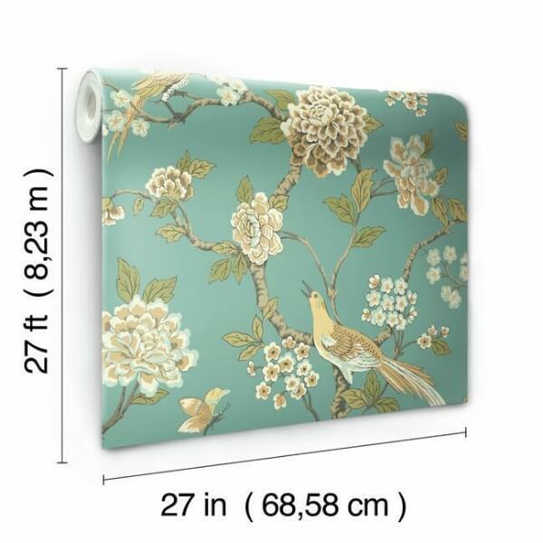 Fanciful Teal Wallpaper
