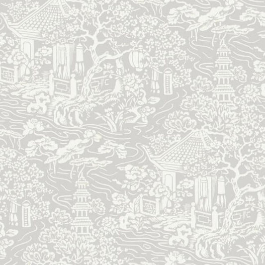 Chinoiserie Grey Wallpaper
