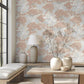 Sprig & Heron Coral Wallpaper