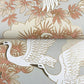 Sprig & Heron Coral Wallpaper