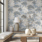 Sprig & Heron Light Blue Wallpaper