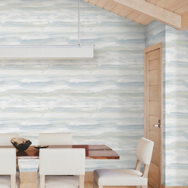 On The Horizon Blue & Yellow Wallpaper