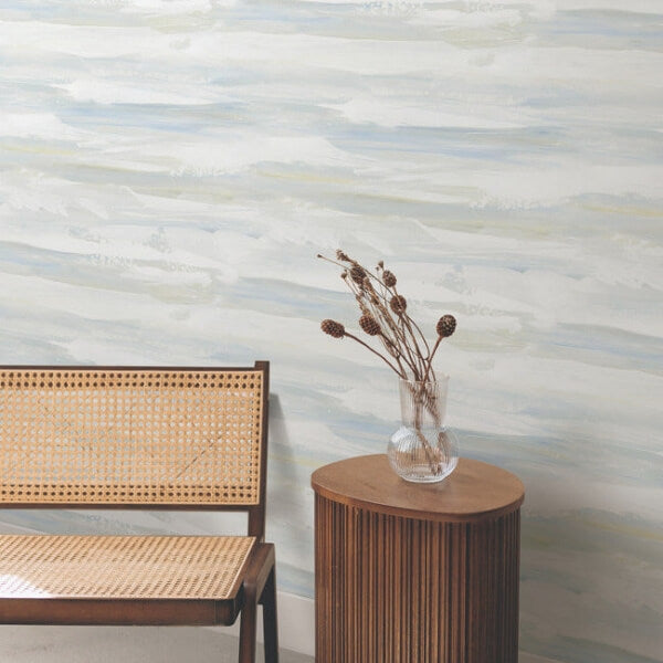 On The Horizon Blue & Yellow Wallpaper