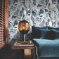 Fauvist Flock Blue Wallpaper