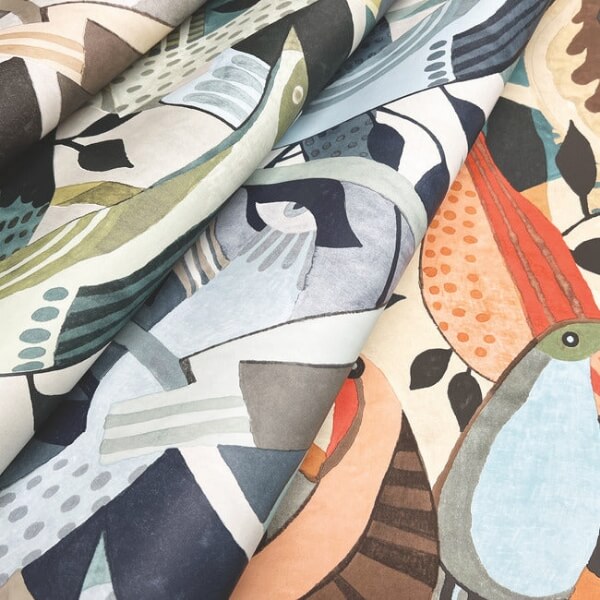 Fauvist Flock Green Wallpaper