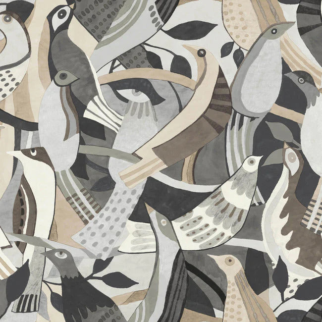 Fauvist Flock Wallpaper