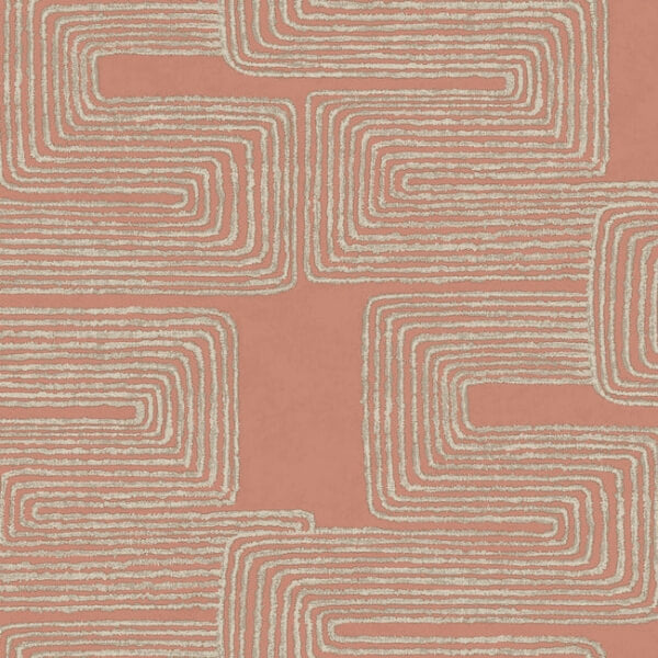Zulu Thread Coral & Glint Wallpaper