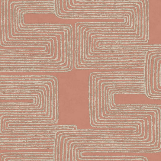 Zulu Thread Coral & Glint Wallpaper