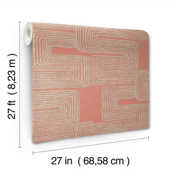 Zulu Thread Coral & Glint Wallpaper