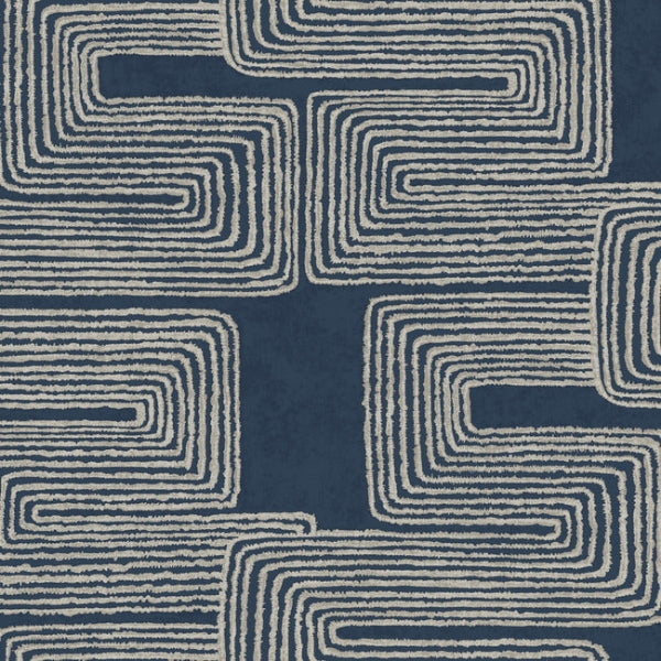 Zulu Thread Midnight & Silver Wallpaper