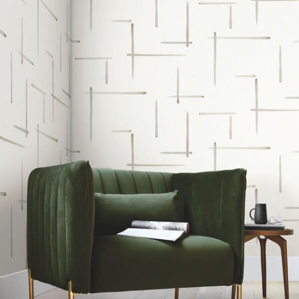 Gilded Sumi-E Orchid & Glint Wallpaper