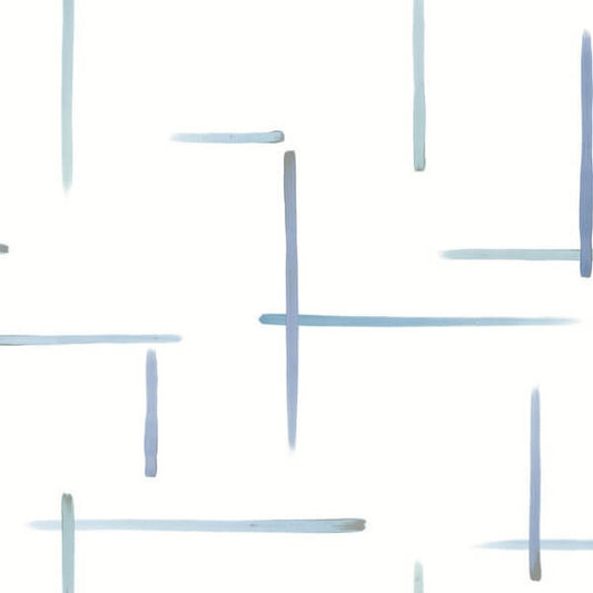 Gilded Sumi-E Blue & Glint Wallpaper