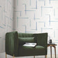 Gilded Sumi-E Blue & Glint Wallpaper