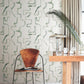 Abstract Aura Green & Grey Wallpaper