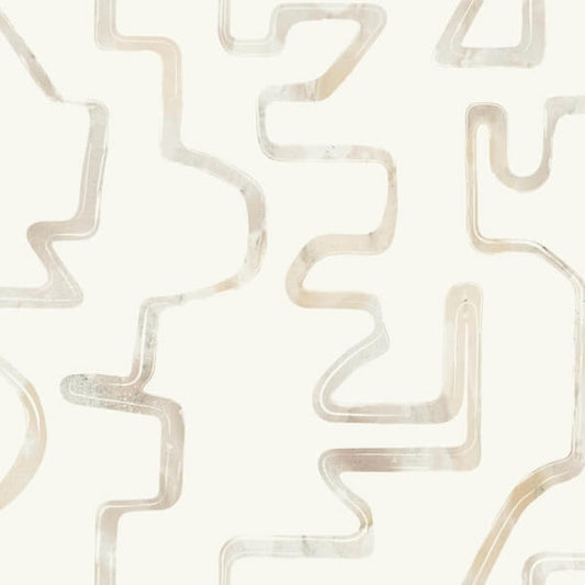 Abstract Aura Caramel & Cream Wallpaper