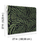 Fern Fronds Black & Green Wallpaper