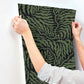 Fern Fronds Black & Green Wallpaper