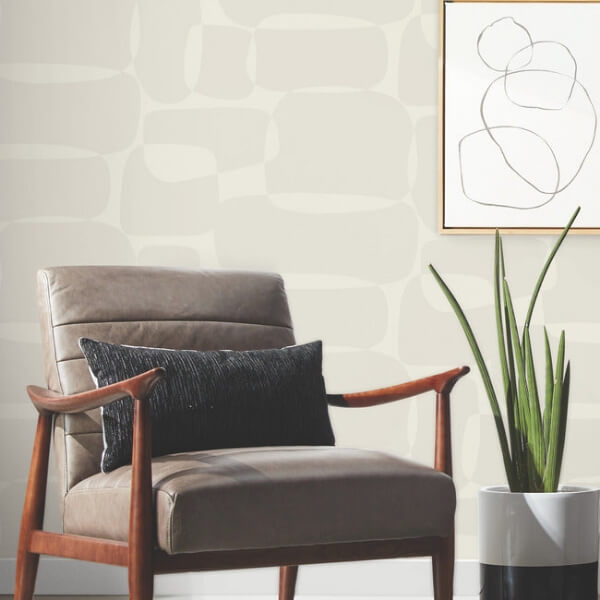 Block Caramel & Cream Wallpaper