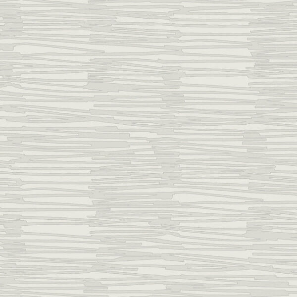 Water Reed Thatch Dove & Silver Wallpaper