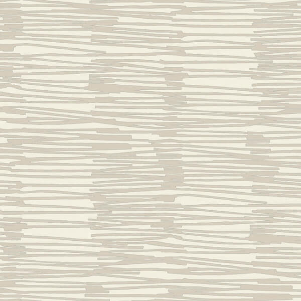 Water Reed Thatch Linen & Silver Wallpaper