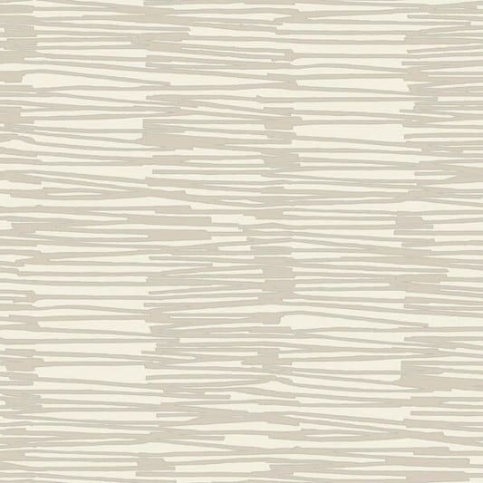Water Reed Thatch Linen & Silver Wallpaper