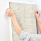 Water Reed Thatch Linen & Silver Wallpaper