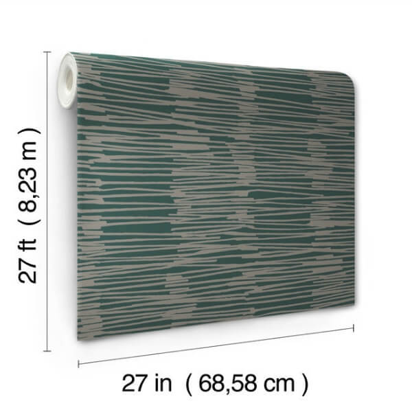Water Reed Thatch Forest & Silver Wallpaper