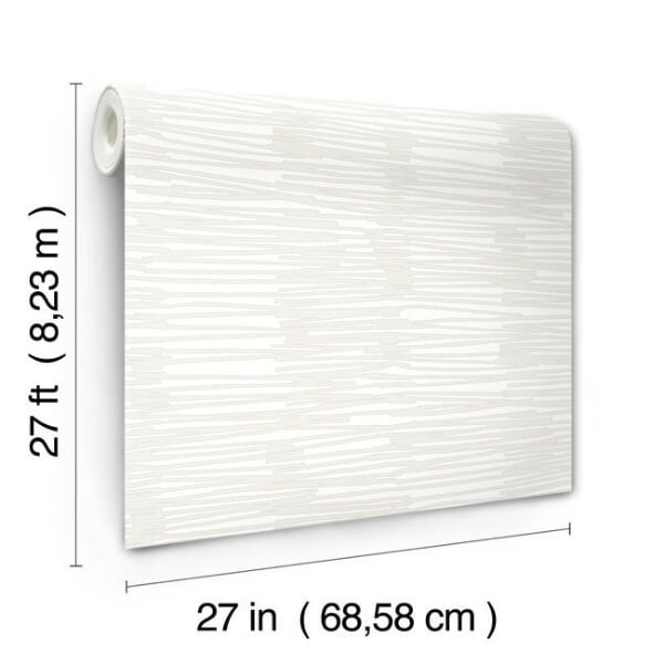 Water Reed Thatch Ivory & Glint Wallpaper