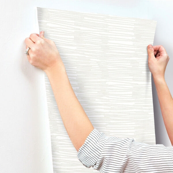 Water Reed Thatch Ivory & Glint Wallpaper