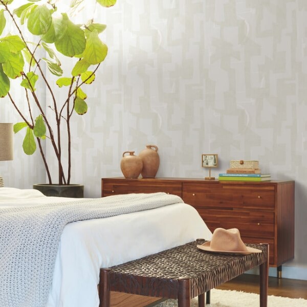 Modern Tribal Dove & Sand Wallpaper
