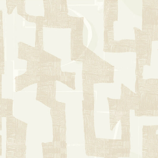 Modern Tribal Caramel & Cream Wallpaper