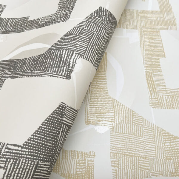 Modern Tribal Caramel & Cream Wallpaper
