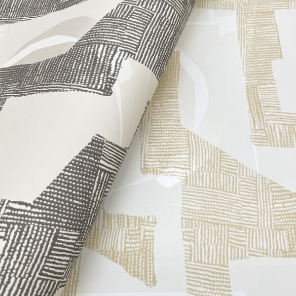 Modern Tribal Caramel & Cream Wallpaper