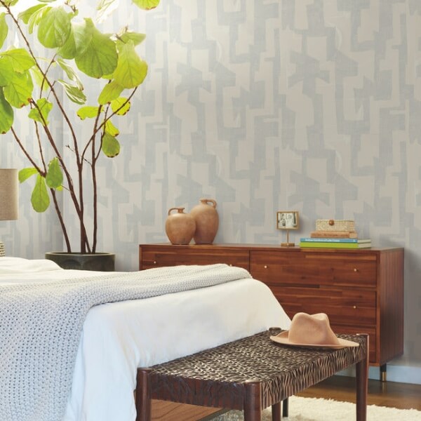 Modern Tribal Neutral & Grey Wallpaper