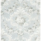 This Old Hudson Vintage Blue Rose Damask Wallpaper