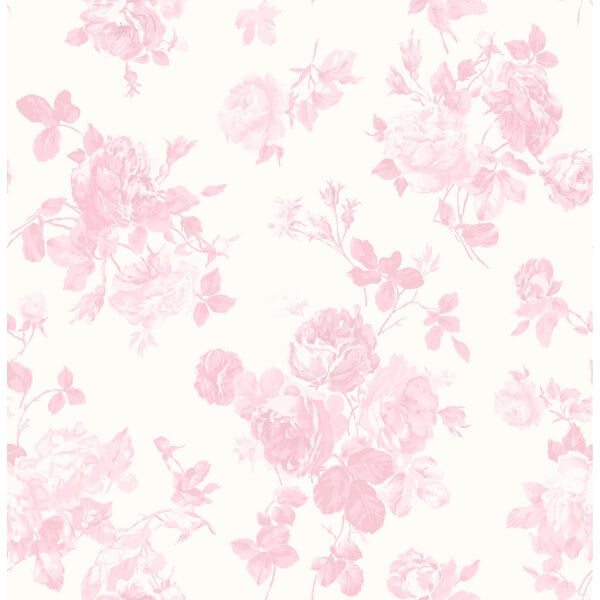 Everblooming Rosettes Pink Jam Cabbage Rose Bouquets Wallpaper
