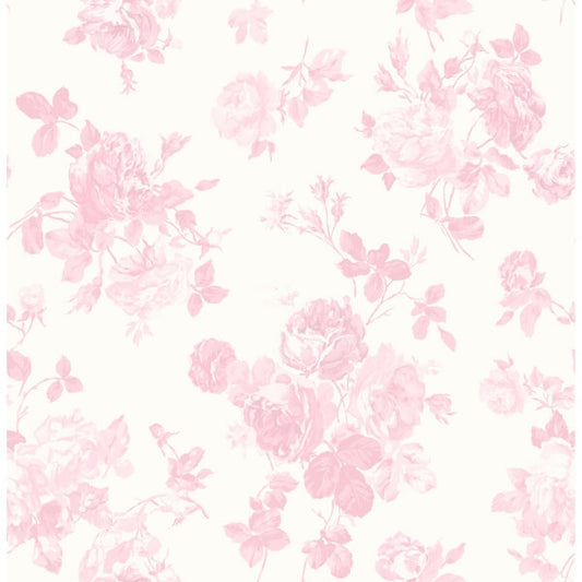 Everblooming Rosettes Pink Jam Cabbage Rose Bouquets Wallpaper