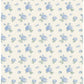 Ikat Rose Blue Small Print Wallpaper