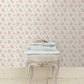 Ikat Rose Tinted Petals Small Print Wallpaper